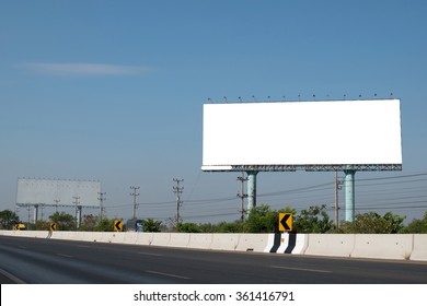 Blank Billboard Near Highway