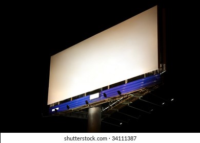 Blank Billboard In The Night