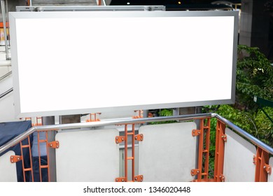 Blank Billboard On BTS For Advertising