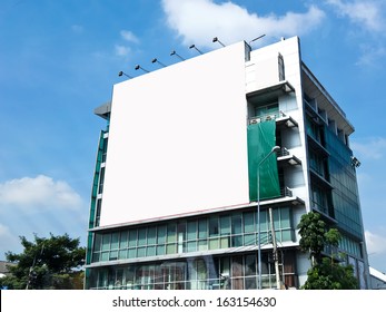 Blank billboard on the building. Useful for your advertisement. 
