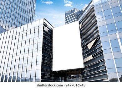 Blank billboard on modern building wall. - Powered by Shutterstock