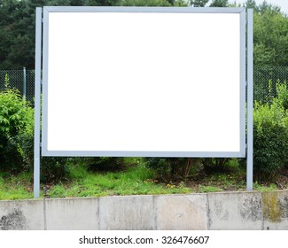 Blank Billboard At Parking