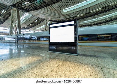 Blank billboard in railway station - Powered by Shutterstock