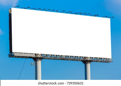 Blank Billboard Ready To Use For Mockup Advertisement, Out Of Home Marketing Street Media