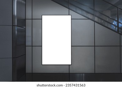 Blank billboard sign mockup in the urban environment, empty space to display your advertising or branding campaign - Shutterstock ID 2357431563
