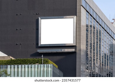 Blank billboard sign mockup in the urban environment, empty space to display your advertising or branding campaign