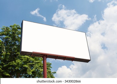 Blank Billboard Template With Clipping Path