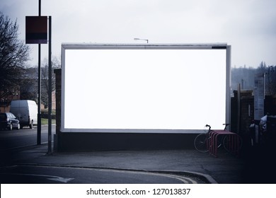 Blank Billboard At Train Station