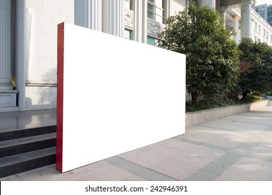 Blank Billboards On Wall, Useful For Your Advertising.