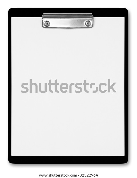 Blank Black Clipboard Stock Photo (Edit Now) 32322964