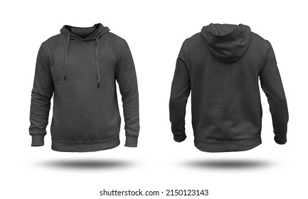 Blank Black Hoodie Mock Template Front Stock Photo 2150123143 ...