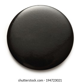 Blank black round badge on white background - Shutterstock ID 194723021