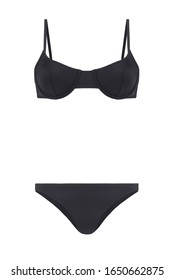 Blank Black Swimsuit On Isolated Background Stock Photo 1650662875 ...