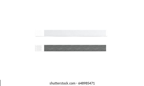 blank black and white paper wristband mock up 3d rendering empty event wrist band