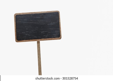 Blank blackboard label isolated on a white background