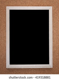 Blank blackboard on wood texture background.education concept.