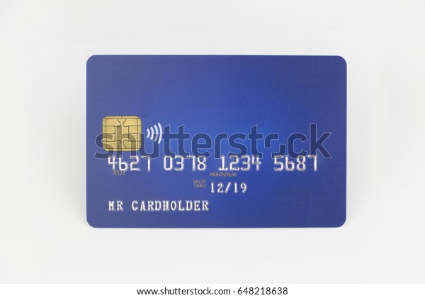 Blank Blue Credit Card Isolated On Stock Photo 648218638 | Shutterstock