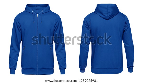 Blank Blue Male Hoodie Sweatshirt Long Stock Photo (Edit Now) 1239025981