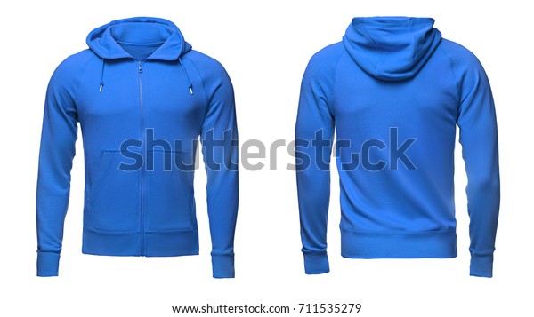 Blank Blue Male Hoodie Sweatshirt Clipping Stock Photo 711535279 ...