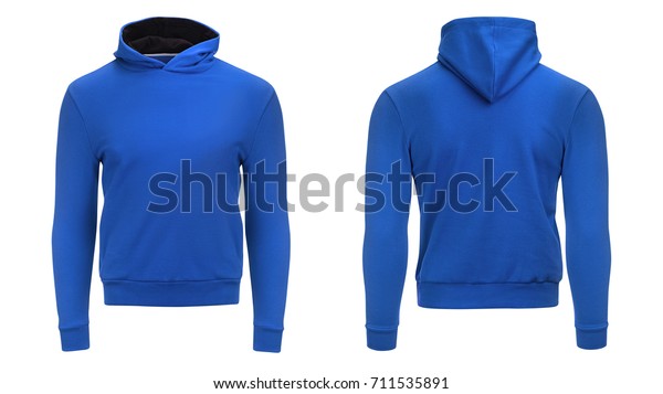 Blank Blue Male Hoodie Sweatshirt Clipping Stock Photo (Edit Now) 711535891