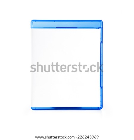 Blank Blu-ray Box Isolated on white with clipping path