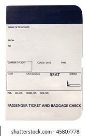 Blank Boarding Pass