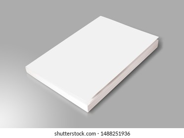 blank book cover template, psd mockup - Shutterstock ID 1488251936