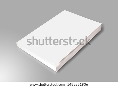 blank book cover template, psd mockup