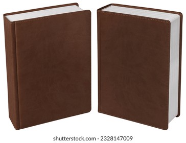blank book hardcover mockup with clipping path perspective view