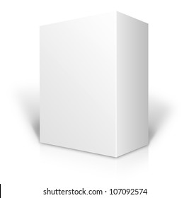 Blank box on white background