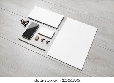 Blank branding identity set. Corporate stationery template. For design presentations and portfolios. - Shutterstock ID 2206518805