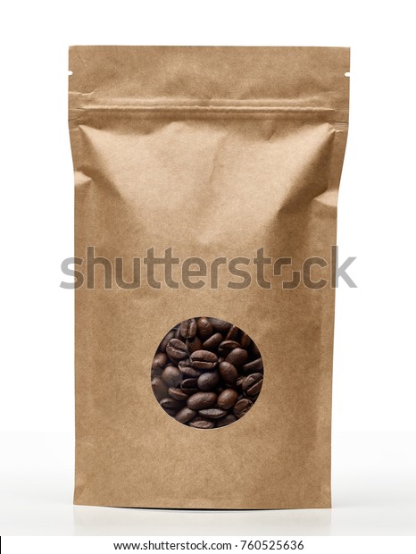 Download Blank Brown Kraft Paper Bag Coffee Stock Photo Edit Now 760525636