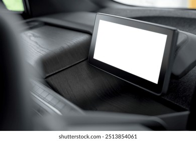 Blank built in navigation screen in smart car