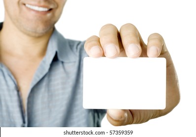 Blank Business Card In A Hand