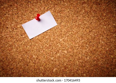 Blank business card pinned on a noticeboard - Shutterstock ID 170416493