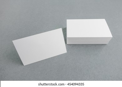 Blank business card, postcard with soft shadows. - Shutterstock ID 454094335