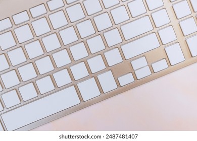 Blank button computer clear keyboard does not have any inscriptions