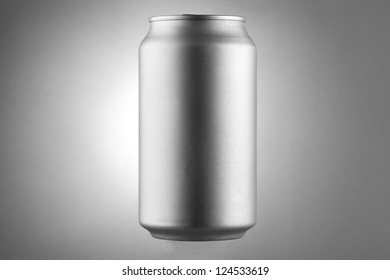 Blank Can On Grey Background Stock Photo 124533619 | Shutterstock