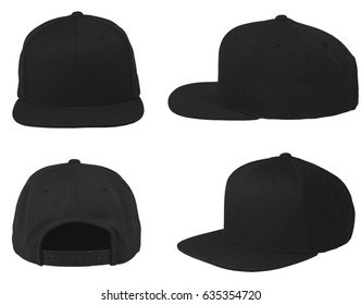 Blank cap 4 view color black