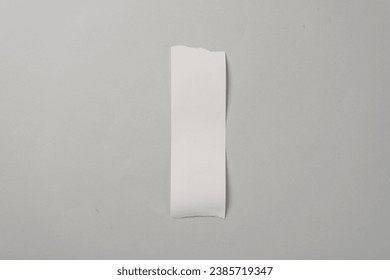 Blank Cash Receipt Sales Check on gray background