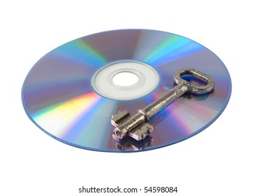 Blank CD With Key. License Software Theme