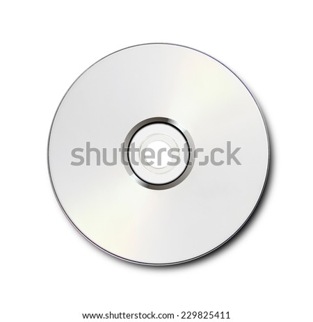 Blank CD/DVD isolated on white