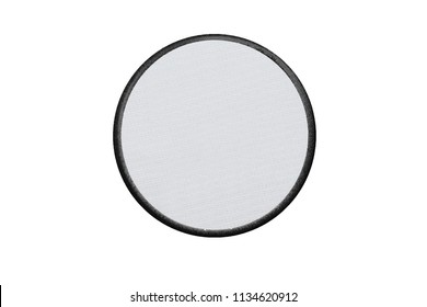 Blank Circle Logo Patch On White Background