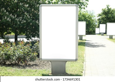 Blank Citylight Poster Outdoors. Advertising Board Design