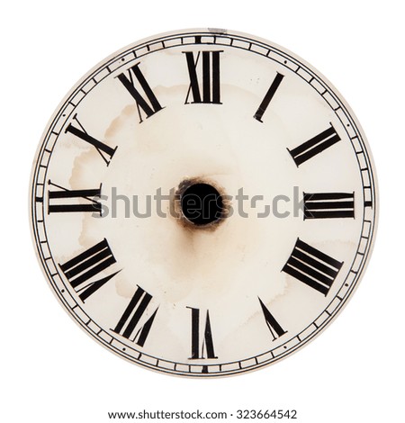 Blank clock dial without hands