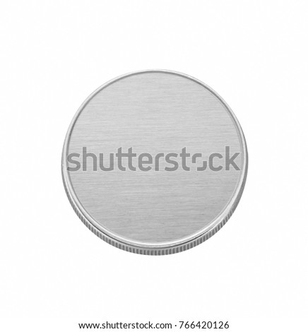 blank coin isolated