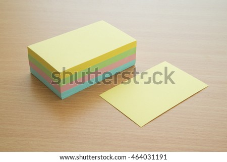 Blank Color Business Cards On Desk Stock Photo Edit Now 464031191