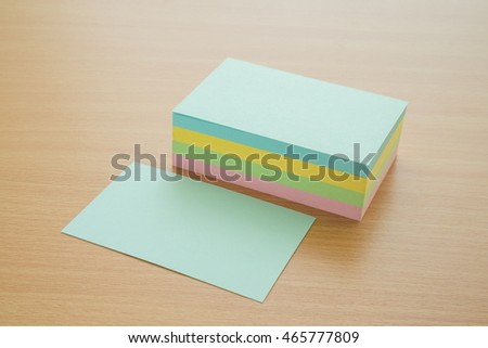 Blank Color Business Cards On Desk Stock Photo Edit Now 465777809