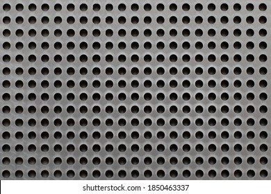 Blank Color Plastic Pegboard Texture Background With Copy Space