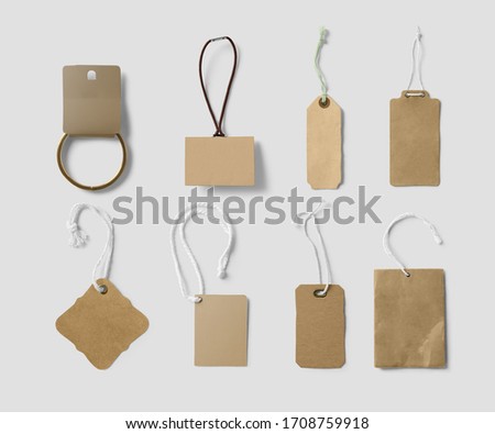 
Blank color tags with string